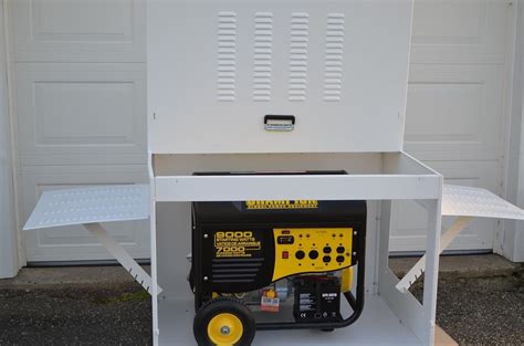 metal portable generator enclosure|portable generator outdoor storage box.